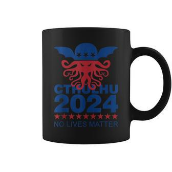 Cthulhu For President 2024 No Lives Matter Necronomicon Goth Coffee Mug - Monsterry