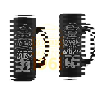 Cumpleaños Hombre Regalos Las Leyendas Marzo 1961 Taza de café - Regaloses