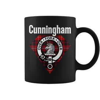 Cunningham Clan Scottish Name Coat Of Arms Tartan Coffee Mug - Seseable