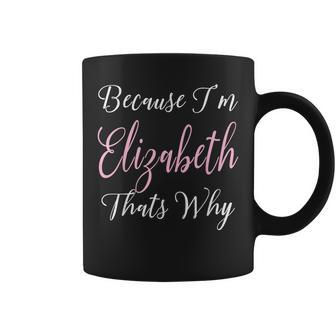 Custom Elizabeth Name Personalized Cute Pink Girl Coffee Mug - Seseable