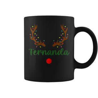 Custom Name Christmas Matching Family Pajama Fernanda Coffee Mug - Seseable