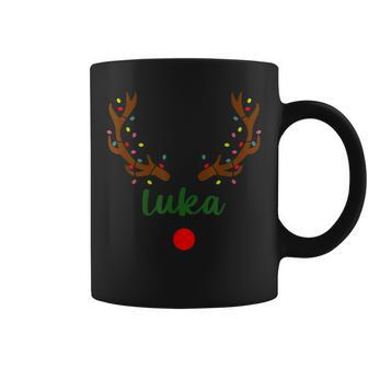Custom Name Christmas Matching Family Pajama Luka Coffee Mug - Seseable