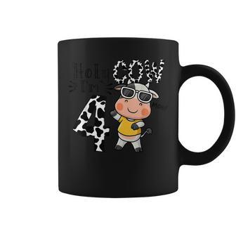 Cute 4Th Cow Farm Animals Bday Holy Cow I'm 4 Birthday Boy Coffee Mug - Monsterry UK