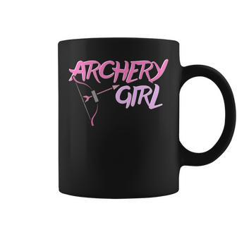 Cute Archery Girl Bow And Arrow Girly Sports Coffee Mug | Mazezy
