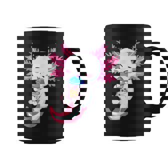 Cute Axolotl Drinking Boba Tea Coffee Mug - Thegiftio