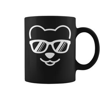 Cute Bear Cub Wearing Sunglasses Coffee Mug - Monsterry CA