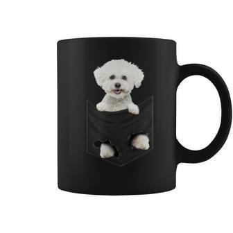Cute Bichon Frise In Pocket Bichon Dog Lover Coffee Mug - Seseable