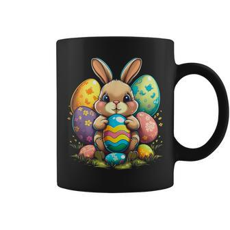 Cute Bunny Rabbit Happy Easter Egg Coffee Mug - Seseable