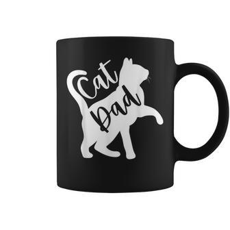 Cute Cat Dad Fathers Day Kitty Daddy Papa Coffee Mug - Monsterry CA