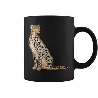 Cute Cheetah Lover Illustration Wild Cat Love Coffee Mug - Monsterry CA