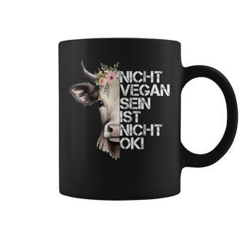 Cute Cow Nicht Vegan Sein Ist Nicht Ok Vegan Tassen - Seseable