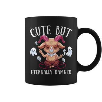 Cute But Damned Baphomet Gothic Goat Satanist Pentagram Coffee Mug - Monsterry DE