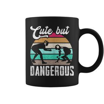 Cute But Dangerous Girls Wrestling N Girls Coffee Mug - Monsterry
