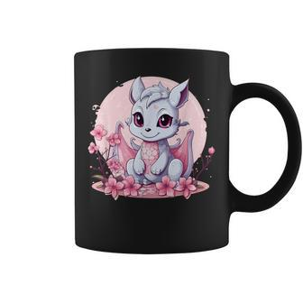 Cute Dragon With Cherry Blossoms I Girl Dragon Coffee Mug | Mazezy