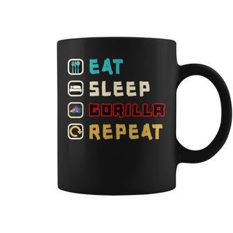 Cute Eat Sleep Gorilla Repeat Monke Tag Vr Gamer Coffee Mug | Mazezy