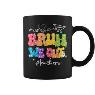 Cute End Of School Year Groovy Summer Bruh We Out Teachers Coffee Mug | Mazezy UK