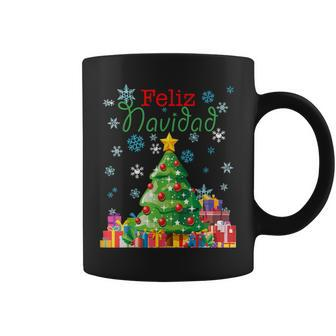 Cute Feliz Navidad Christmas Tree Coffee Mug - Monsterry UK