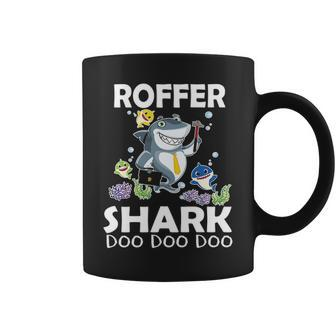 Cute Fishes Swimming In The Sea Smile Roofer Shark T Coffee Mug | Mazezy
