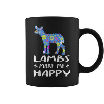 Cute Floral Baby Sheep Lamb Lover For & Girls Coffee Mug - Monsterry