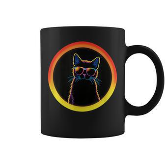 Cute And Cat Wearing Eclipse Glasses Coffee Mug - Monsterry DE
