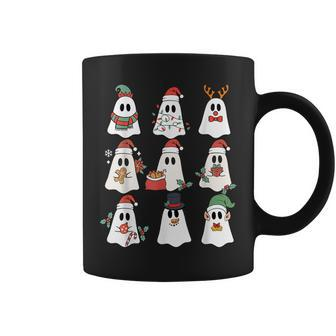 Cute Ghost Spooky Christmas Santa Hat Family Pajama Coffee Mug | Mazezy