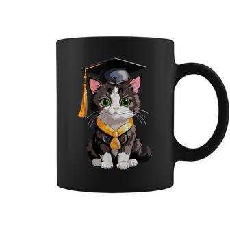 Cute Graduation Cat Colorful Kitty Kitten Grad Celebration Coffee Mug - Thegiftio UK