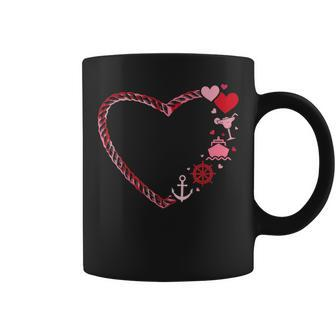 Cute Heart Cruise Valentines Day Family Cruise Vacation Coffee Mug - Monsterry AU