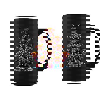 Cute Highland Cow Christmas Tree Xmas Cow Lovers Farmer Coffee Mug | Mazezy