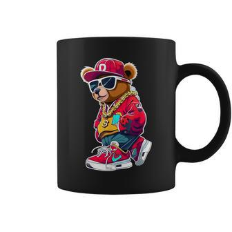 Cute Hip Hop Teddy Bear 90 Hip Hop Clothing Graffiti Coffee Mug - Thegiftio UK