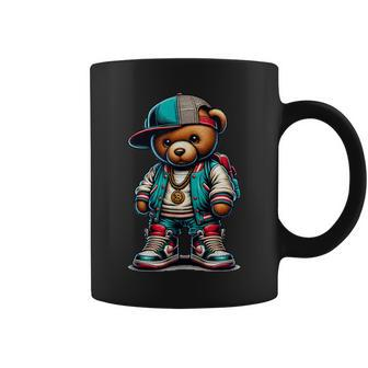 Cute Hip Hop Teddy Bear 90S Hiphop Y2k Basketball Coffee Mug - Monsterry UK