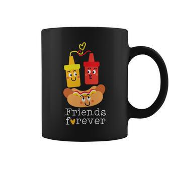 Cute Hot Dog With Ketchup And Mustard Coffee Mug - Monsterry