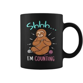Cute I'm Counting Sloth Crochet Joke Crocheting Coffee Mug - Monsterry CA