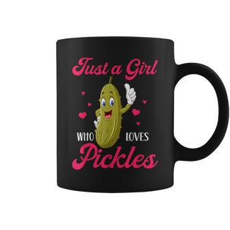 Cute Just A Girl Who Loves Pickles Pickles Lovers Girl Coffee Mug - Monsterry DE