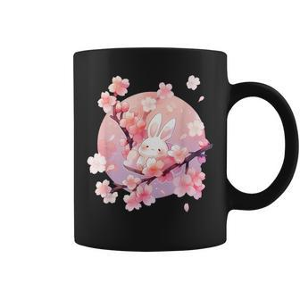 Cute Kawaii Bunny Rabbit Cherry Blossom Moon Anime Bunny Coffee Mug - Thegiftio UK