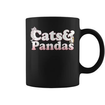 Cute Kawaii Cats And Pandas Women's Cat And Pandas Coffee Mug - Thegiftio UK