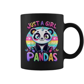 Cute Kawaii Colorful Just A Girl Who Loves Pandas Coffee Mug - Thegiftio UK