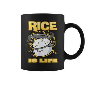 Cute Kawaii Rice Is Life Filipino Food Philippines Coffee Mug - Monsterry DE