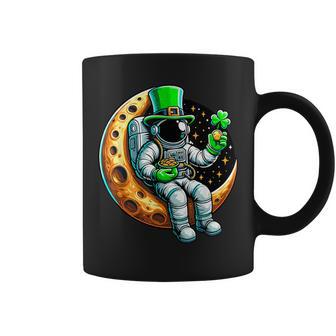 Cute Leprechaun Astronaut In Moon Space Saint Patrick's Day Coffee Mug - Monsterry