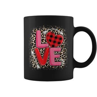 Cute Love Heart Leopard Print Valentines Day Girls Coffee Mug | Mazezy