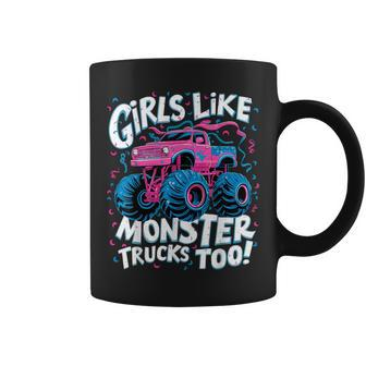 Cute Monster Truck Birthday Party Girl Like Monster Truck Coffee Mug - Monsterry