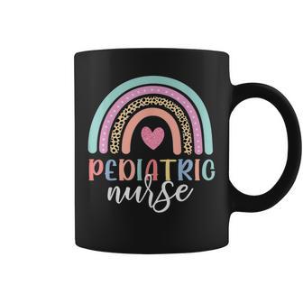 Cute Pediatric Nure Peds Nurse Nursing School Team Rainbow Coffee Mug - Monsterry UK