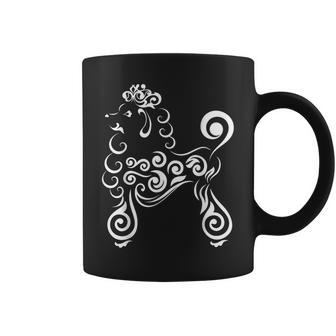 Cute Poodle Lace Artistic Pattern Coffee Mug - Monsterry DE