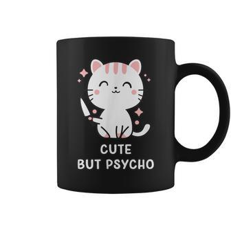 Cute But Psycho Kawaii Cat Coffee Mug - Monsterry CA