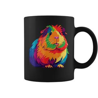 Cute Rainbow Guinea Pig For Guinea Pig Lovers Coffee Mug - Monsterry DE