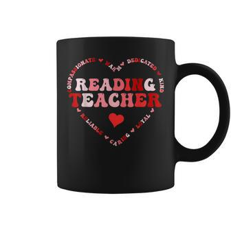 Cute Reading Teacher Valentines Day Heart Coffee Mug - Thegiftio UK