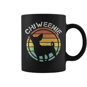 Cute Retro Chiweenie Silhouette For Chiweenies Coffee Mug | Mazezy