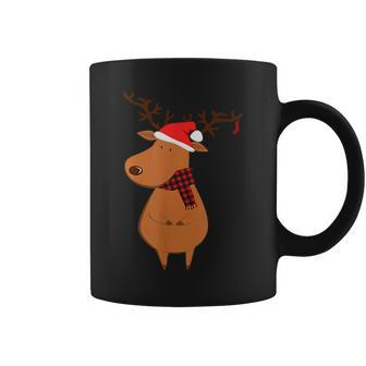Cute Santa Deer Ugly Christmas Sweater Reindeer Coffee Mug - Monsterry