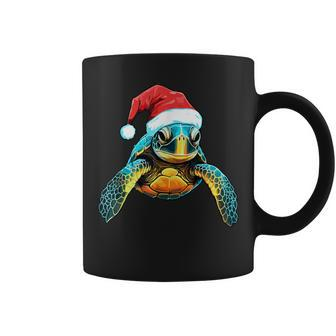 Cute Sea Turtle Christmas Santa Hat Xmas Pajama Coffee Mug - Thegiftio UK