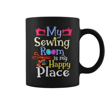Cute Sewing Quilters Crafting Quilting Knitting Coffee Mug - Monsterry