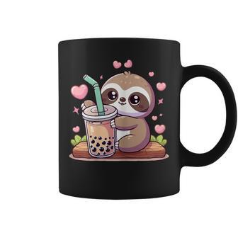 Cute Sloth Boba Bubble Milk Tea Kawaii Girls Sloth Coffee Mug - Monsterry AU